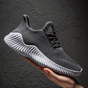Fashion Running Shoes Men's Sports Shoes Men's Flying Thread Knitted Breathable Casual Men's Shoes Large Size
