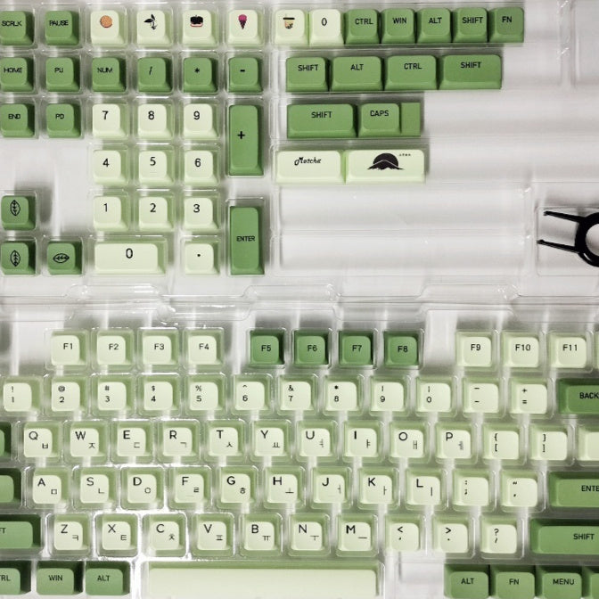 124 Key Matcha Themed PBT Sublimation Keycap