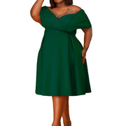 African Strapless Large Size Mom's Clothing European And American Style Dress