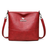 New Stylish Good Texture Soft Leather Wide Strap Crossbody Bag