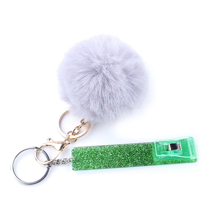 Acrylic Material Key Chain Long Nail Credit Card Gripper