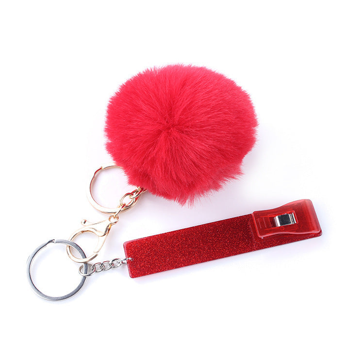 Acrylic Material Key Chain Long Nail Credit Card Gripper