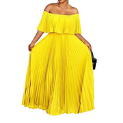Off-shoulder Collar European And American Style Dress