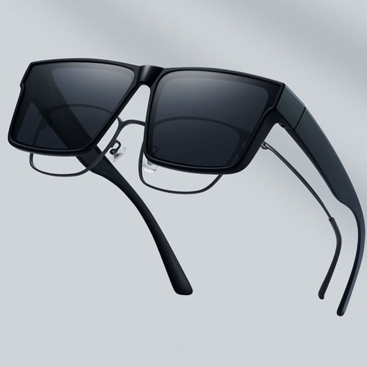 Set Myopia Glasses One Mirror Two Use Driving Personalized Sunglasses